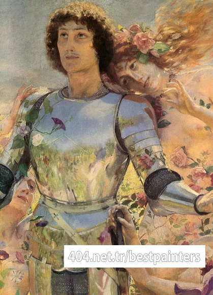 Rochegrosse_The_Knight_of_the_Flowers_detail_left