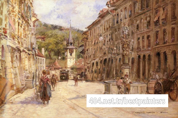 Stein_Georges_A_Street_Scene_In_Bern