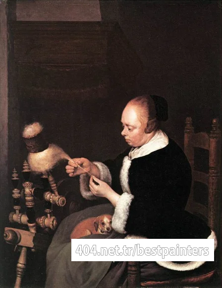 TERBORCH_Gerard_A_Woman_Spinning