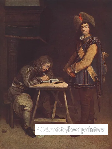 TERBORCH_Gerard_Officer_Writing_A_Letter