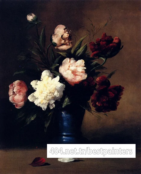Ribot_German_Theodore_Peonies_In_A_Blue_Vase