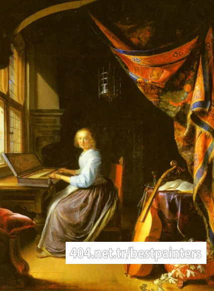 Dou_Gerrit_A_Woman_Playing_A_Clavichord