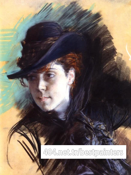 Boldini_Giovanni_Girl_In_A_Black_Hat