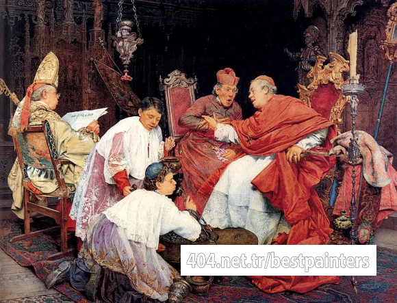 Signorini_Giuseppe_Cardinals_In_An_Interior
