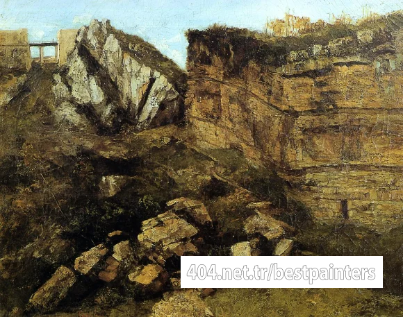 Courbet_Gustave_Crumbling_Rocks