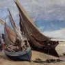 Courbet_Gustave_Fishing_Boats_on_the_Deauville_Beach