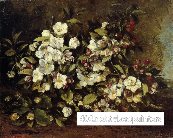Courbet_Gustave_Flowering_Apple_Tree_Branch