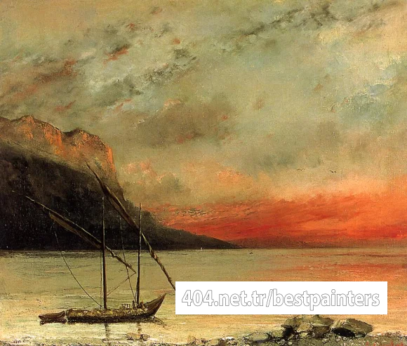 Courbet_Gustave_Sunset_on_Lake_Leman