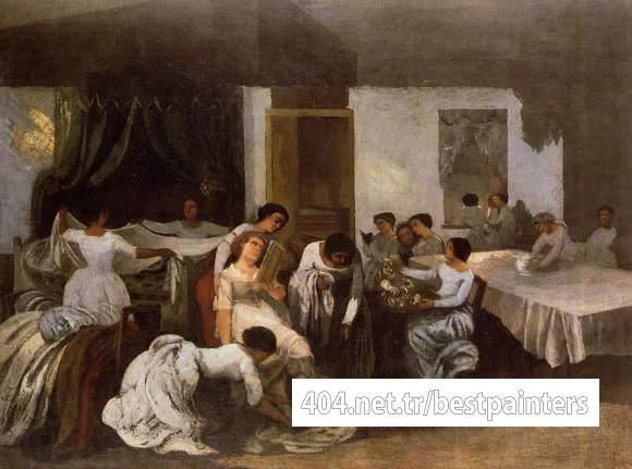 Courbet_Gustave_Dressing_the_Dead_Girl_(Dressing_the_Bride)