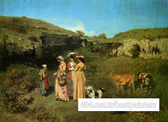 Courbet_Gustave_The_Young_Ladies_of_the_Village