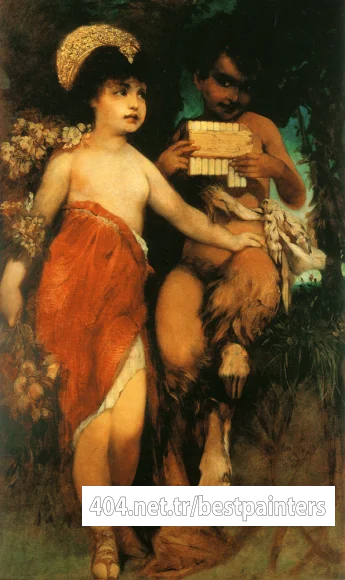 makart_hans_faun_und_nymph_pan_und_flora