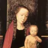 Memling_Hans_Virgin_and_Child_Enthroned_1480s_detail1