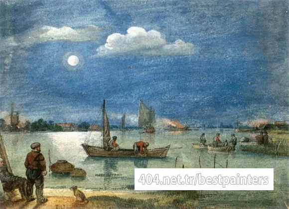 AVERCAMP_Hendrick_Fishermen_By_Moonlight