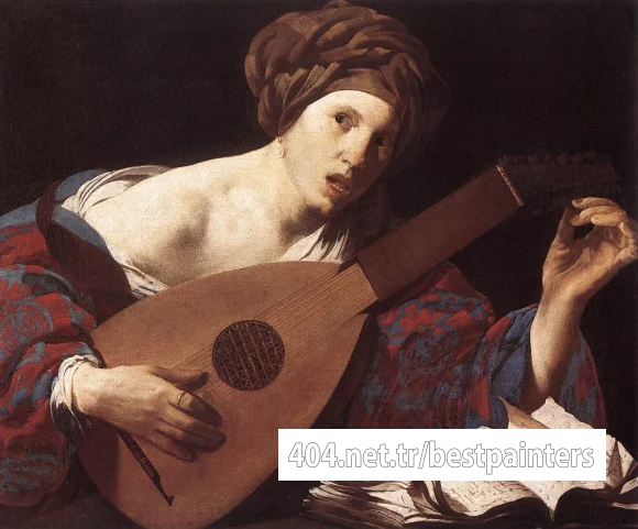 TERBRUGGHEN_Hendrick_Woman_Playing_The_Lute