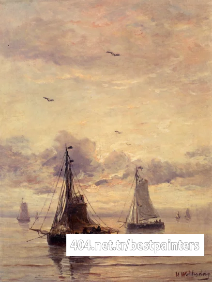 Mesdag_Hendrik_Willem_Evening_Anchorage