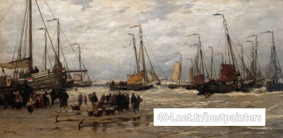 Mesdag_Hendrik_Willem_Pinks_in_the_Breakers