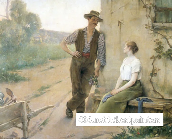 Tanoux_Henria_Drien_Peasant_Couple_in_Farmyard_1889