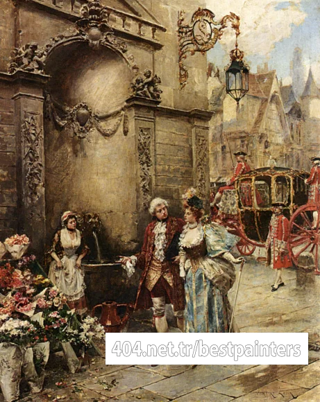 Lesur_Henri_Victor_A_Visit_To_The_Florist