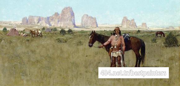 Farney_Henry_F_Warrior_and_Teepees