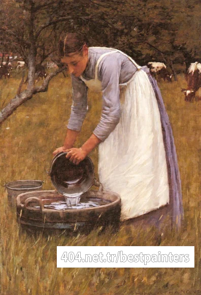 Lathangue_Henry_Herbert_Watering_The_Cows