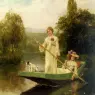 King_Henry_John_Yeend_Two_Ladies_Punting_On_The_River