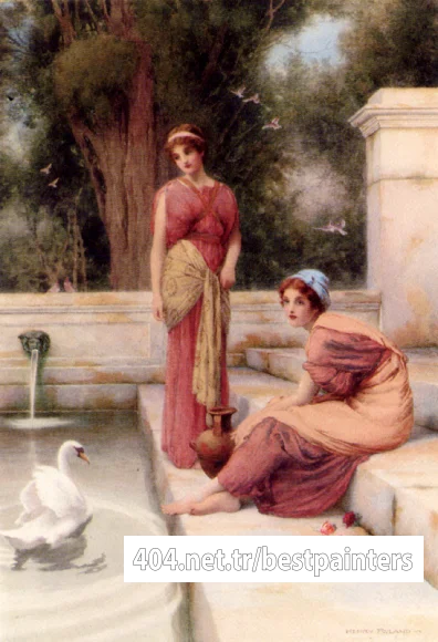 Ryland_Henry_Two_Classical_Maidens_And_A_Swan