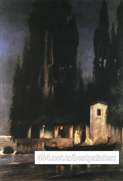 Siemiradzki_Henryk_Departure_from_an_Island_at_Night