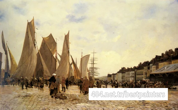 Deply_Hippolyte_Camille_The_Docks_At_Dieppe