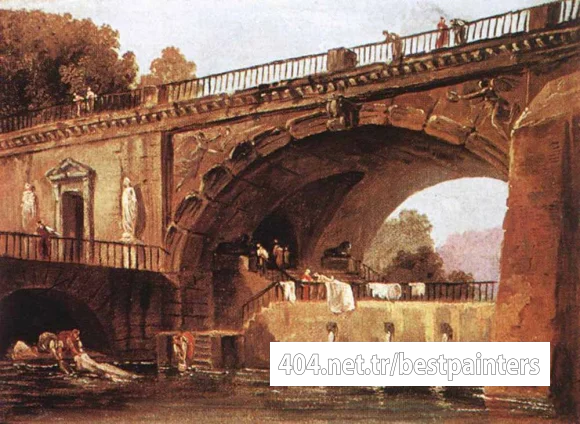ROBERT_Hubert_Washerwomen_Below_A_Bridge