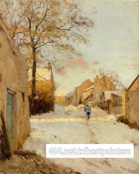 Sisley_Alfred_A_Village_Street_in_Winter