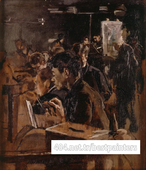 Camarlench_Ignacio_Pinazo_Clase_de_dibujo
