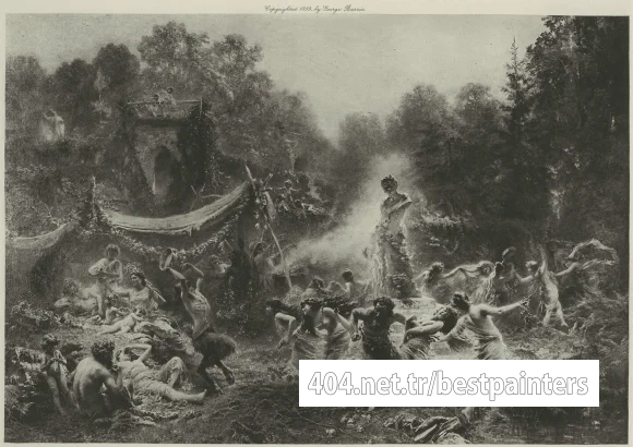 Makovsky_Constantin_Baccanal_engraving_by_George_Barrie