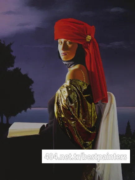Lady_in_the_Red_Turban_by_Semyon_Bilmes