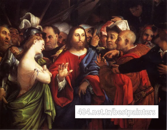 Lotto_Lorenzo_Christ_And_The_Adulteress