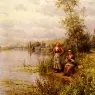 Knight_Louis_Aston_Country_Women_After_Fishing_On_A_Summer_Afternoon