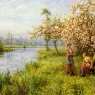 Knight_Louis_Aston_Country_Women_After_Fishing_On_A_Summers_Day