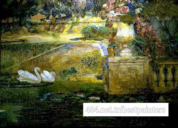 Tiffany_Mosaic_Fountain._Detail_of_swans