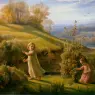 Louis Janmot
Le Po?me de l'?me
Le Printemps
Spring
1854
oil on canvas
113 x 145
Signed and dated at lower left
Mus?e des Beaux-Arts, Lyon
inv. 1968-160

Fils d'Adam, la terre est par?e,
?veillez-vous ? votre tour,
L'?den est de peu de dur?e,
Vous aussi le saurez un jour !
