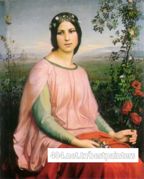 Louis Janmot
Les fleur des champs
The Flowers of the Field
(alternative: Wildflower)
1845
oil on wood
100.3 x 83 cm
Mus?e des Beaux-Arts, Lyon
Inv. B 502