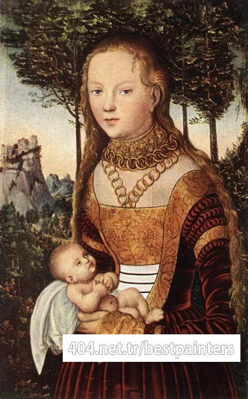 CRANACH_Lucas_the_Elder_Young_Mother_And_Child