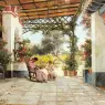 Rodriguez_Manuel_Garcia_y_Mother_And_Daughter_Sewing_On_A_Patio