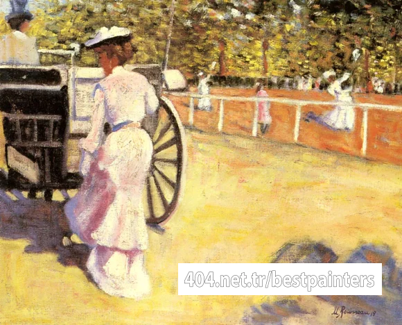 Rousseau_Marguerite_An_Elegant_Lady_Entering_A_Coach