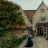 Stillman_Marie_Feeding_The_Doves_At_Kelmscott_Manor_Oxfordshire