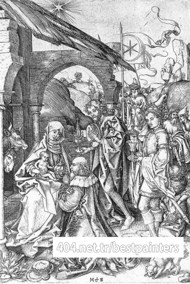 SCHONGAUER_Martin_Adoration_Of_The_Magi