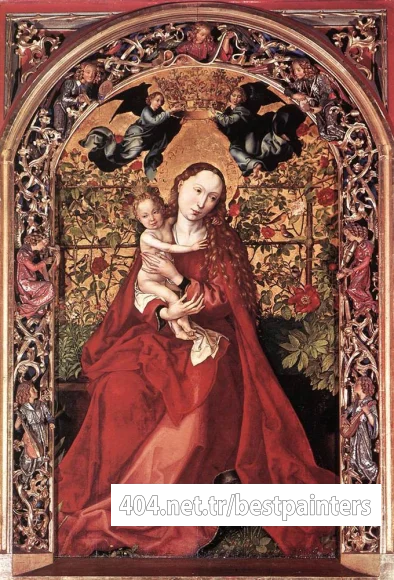 SCHONGAUER_Martin_Madonna_Of_The_Rose_Bush_1473
