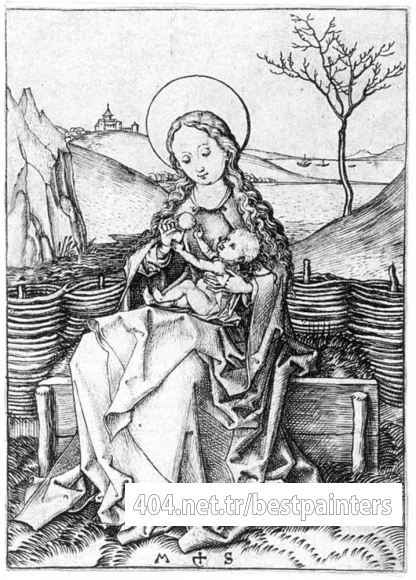 SCHONGAUER_Martin_Madonna_On_The_Turf_Bench