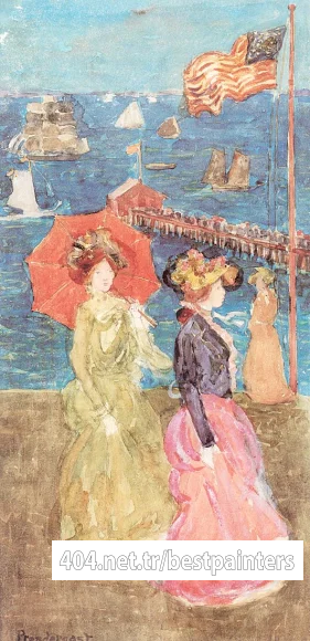 Prendergast_Figures_Under_the_Flag