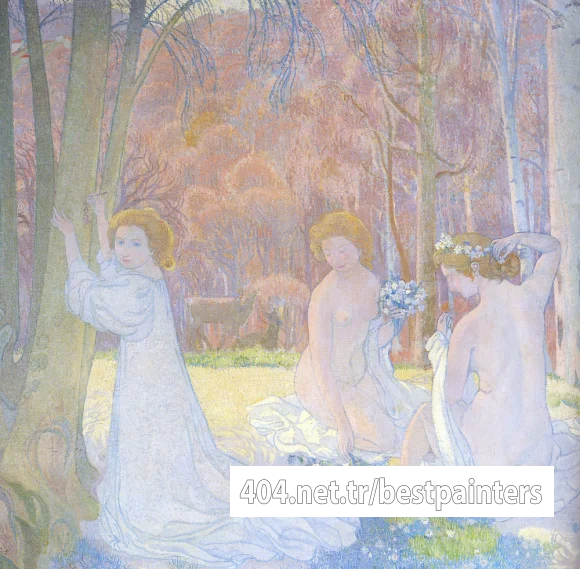 Denis_Maurice_Figures_In_A_Spring_Landscape