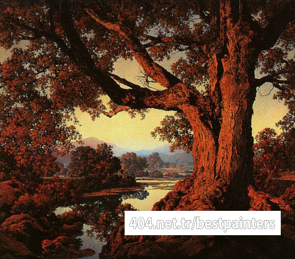 Parrish_Maxfield_Riverbank_in_Autumn_1938