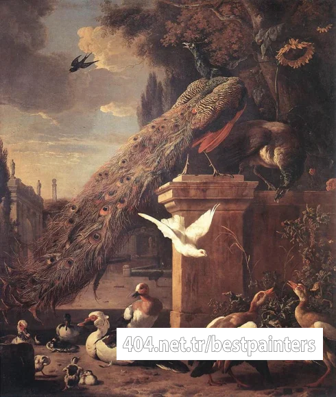 HONDECOETER_Melchior_d_Peacocks_And_Ducks